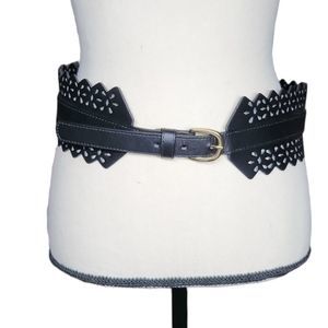 H&M Black Belt with Gold Buckle